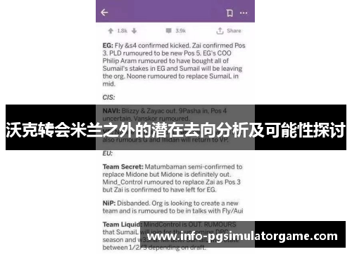 沃克转会米兰之外的潜在去向分析及可能性探讨