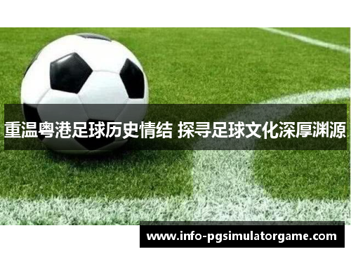 重温粤港足球历史情结 探寻足球文化深厚渊源